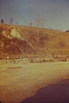 Looking up Crab Tree Farm bluffs